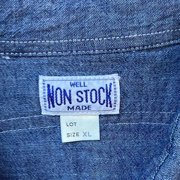 Well Made Non Stock 1942 Model Workwear Retro Button up Chambray shirt Amekaji - Picture 12 of 13